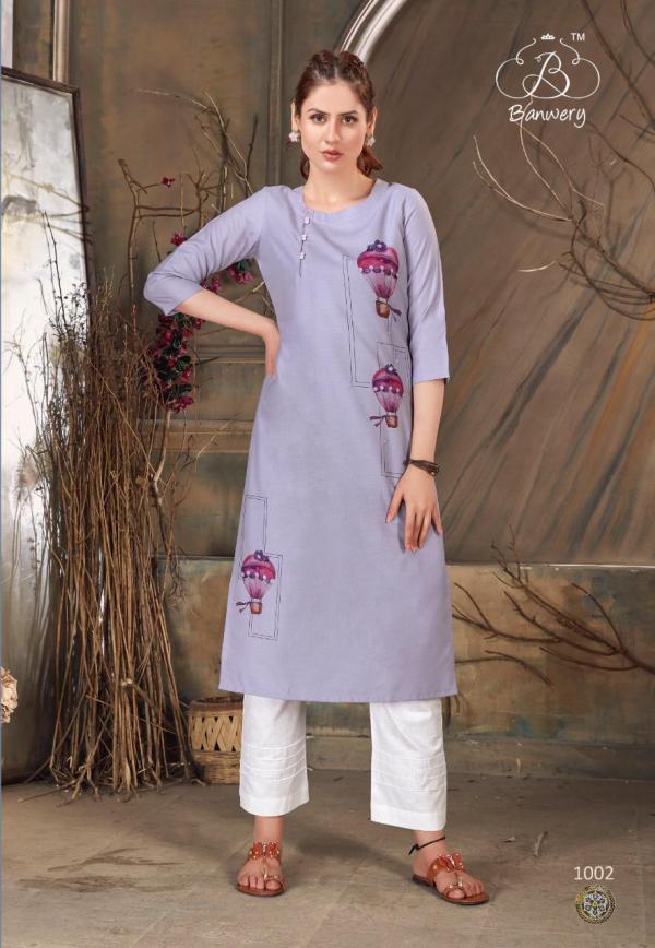 Banwery Baby Girl-Cotton-With-Digital-Print-Kurti